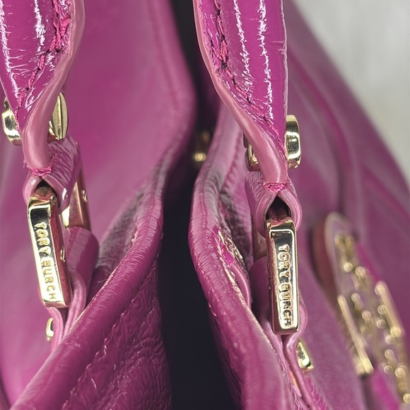 ✨Tory Burch Amanda Leather Tote Bag – Rare Purple – Large Shoulder Tote✨ - Picture 11 of 16